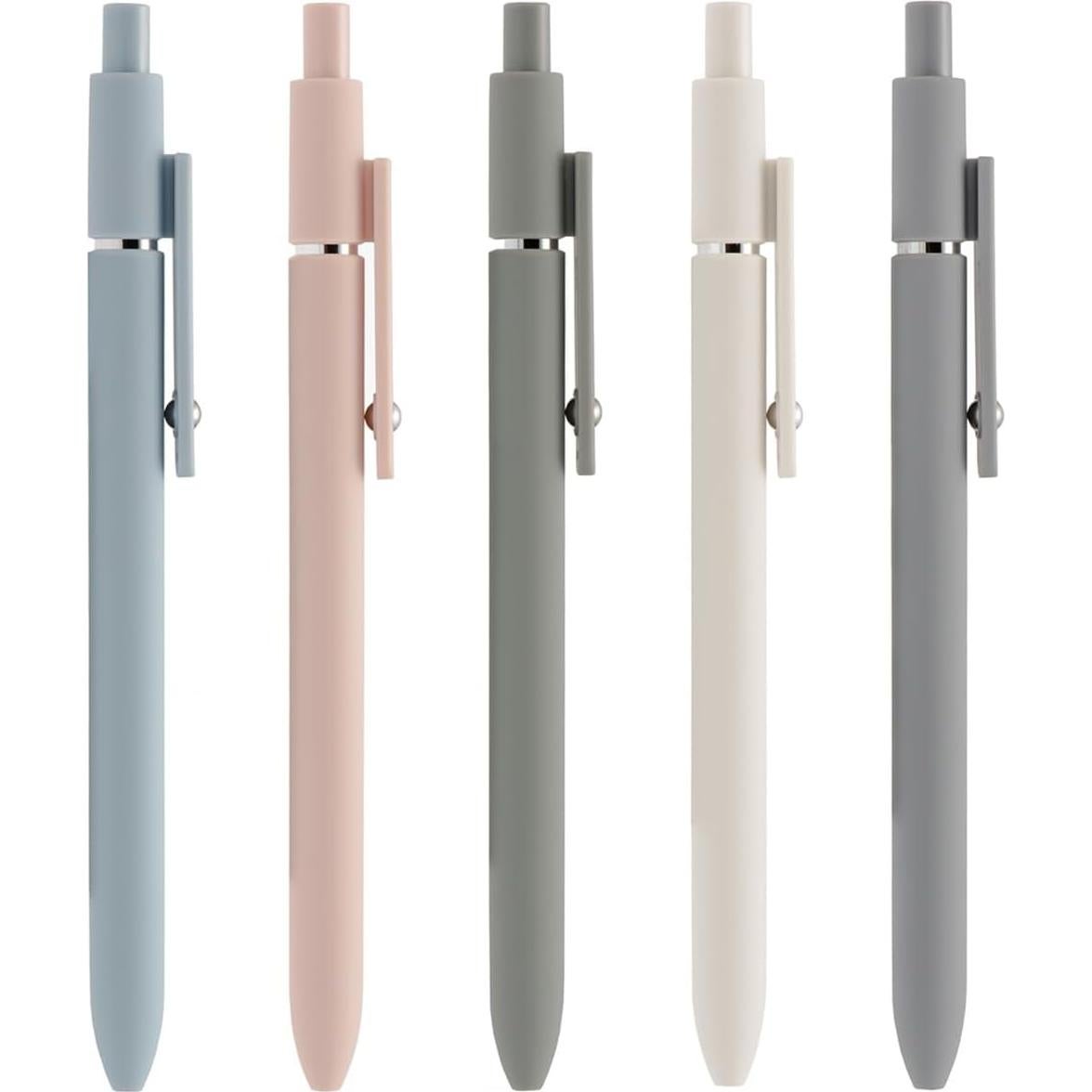 Juego de 5 bolígrafos de gel Wikult Morandi tinta negra 0.5mm