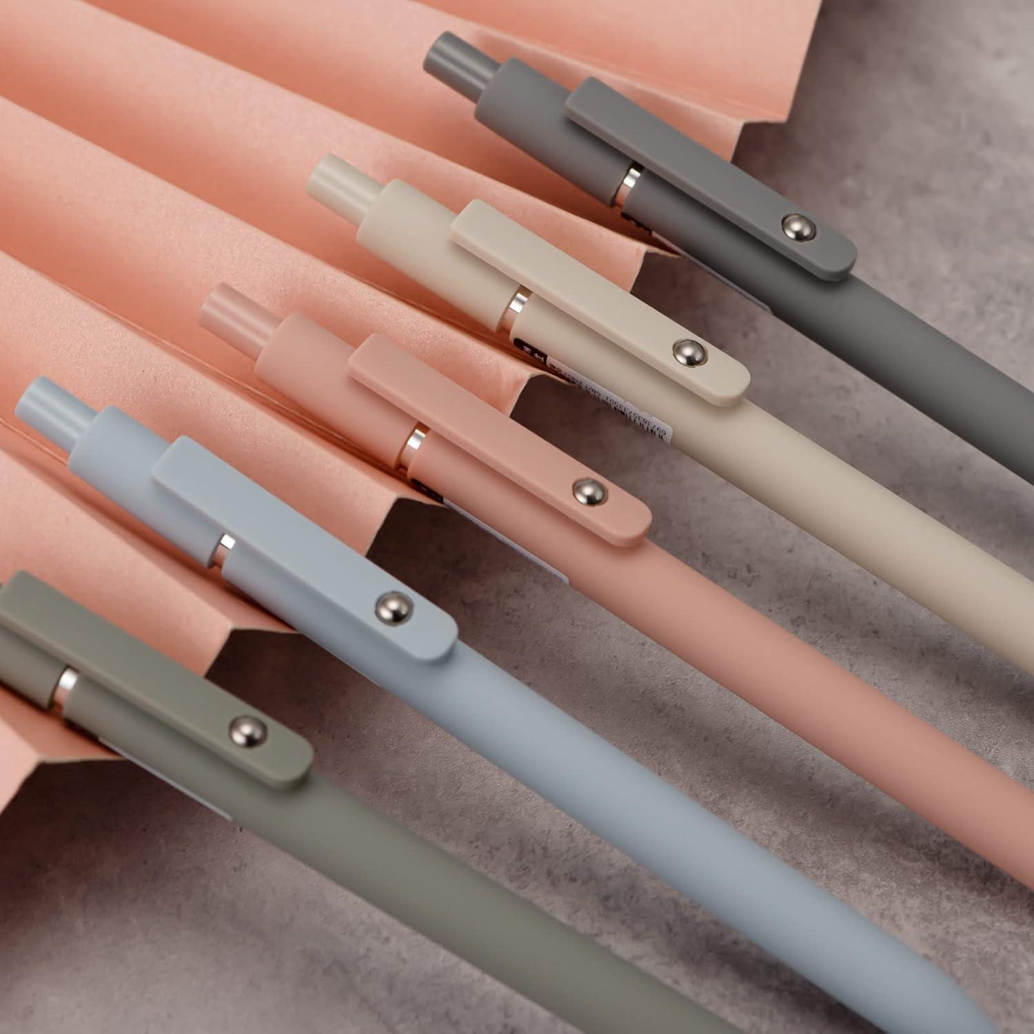 Juego de 5 bolígrafos de gel Wikult Morandi tinta negra 0.5mm