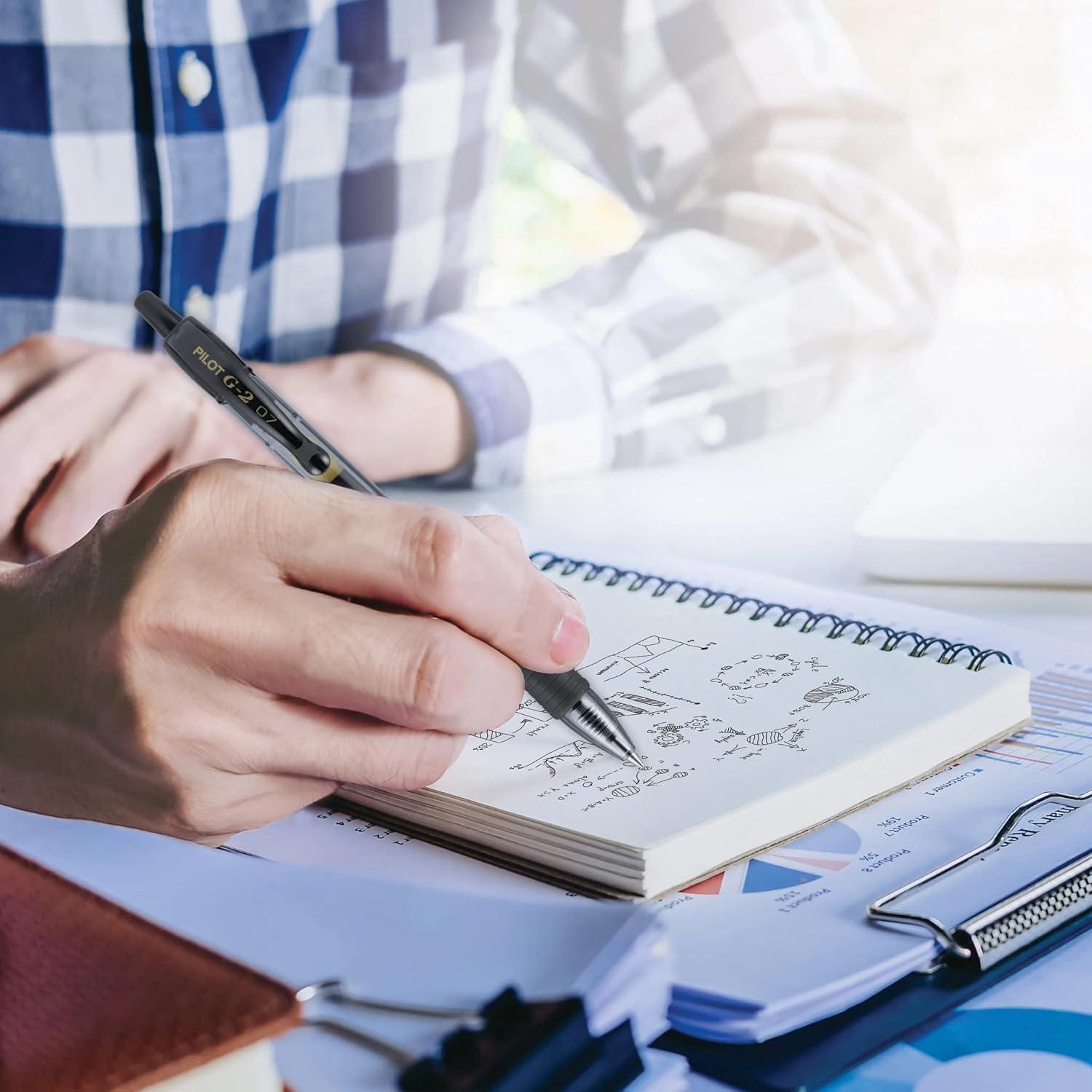 Bolígrafos de Gel Pilot G2 0.7 mm Negros - Paquete de 4