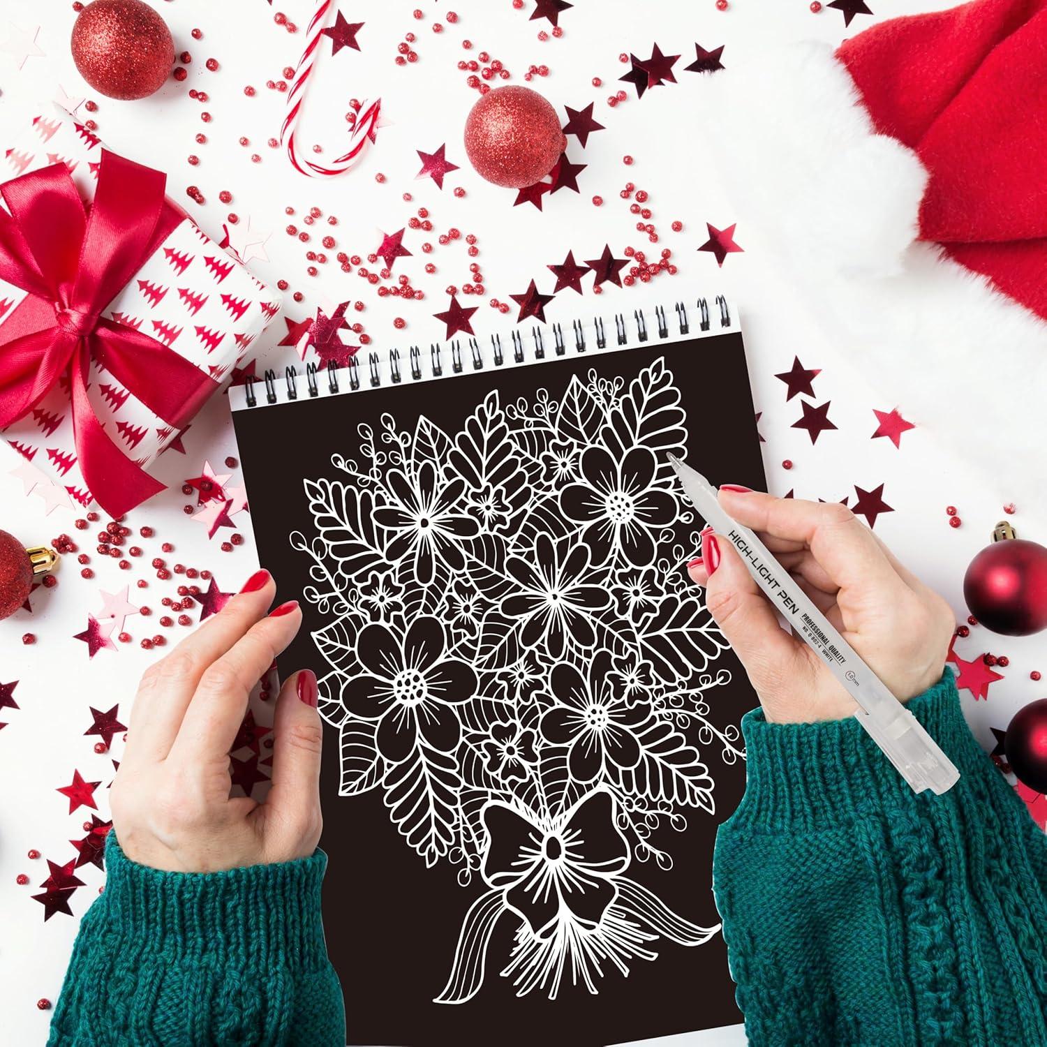 Set de 4 Bolígrafos de Gel Blancos Qionew 1mm Punta Fina