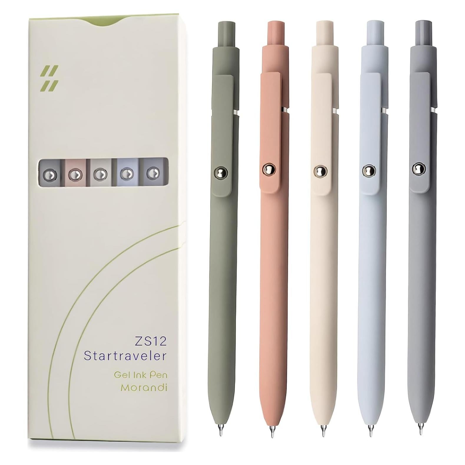 Bolígrafos de Gel UIXJODO 5 Pcs 0.5mm Tinta Negra Suave