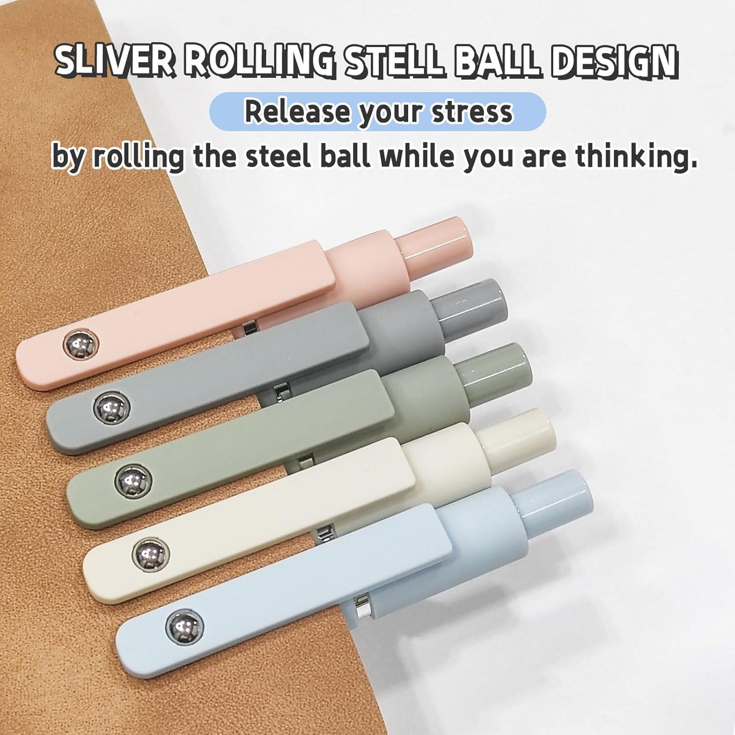 Bolígrafos de Gel UIXJODO 5 Pcs 0.5mm Tinta Negra Suave