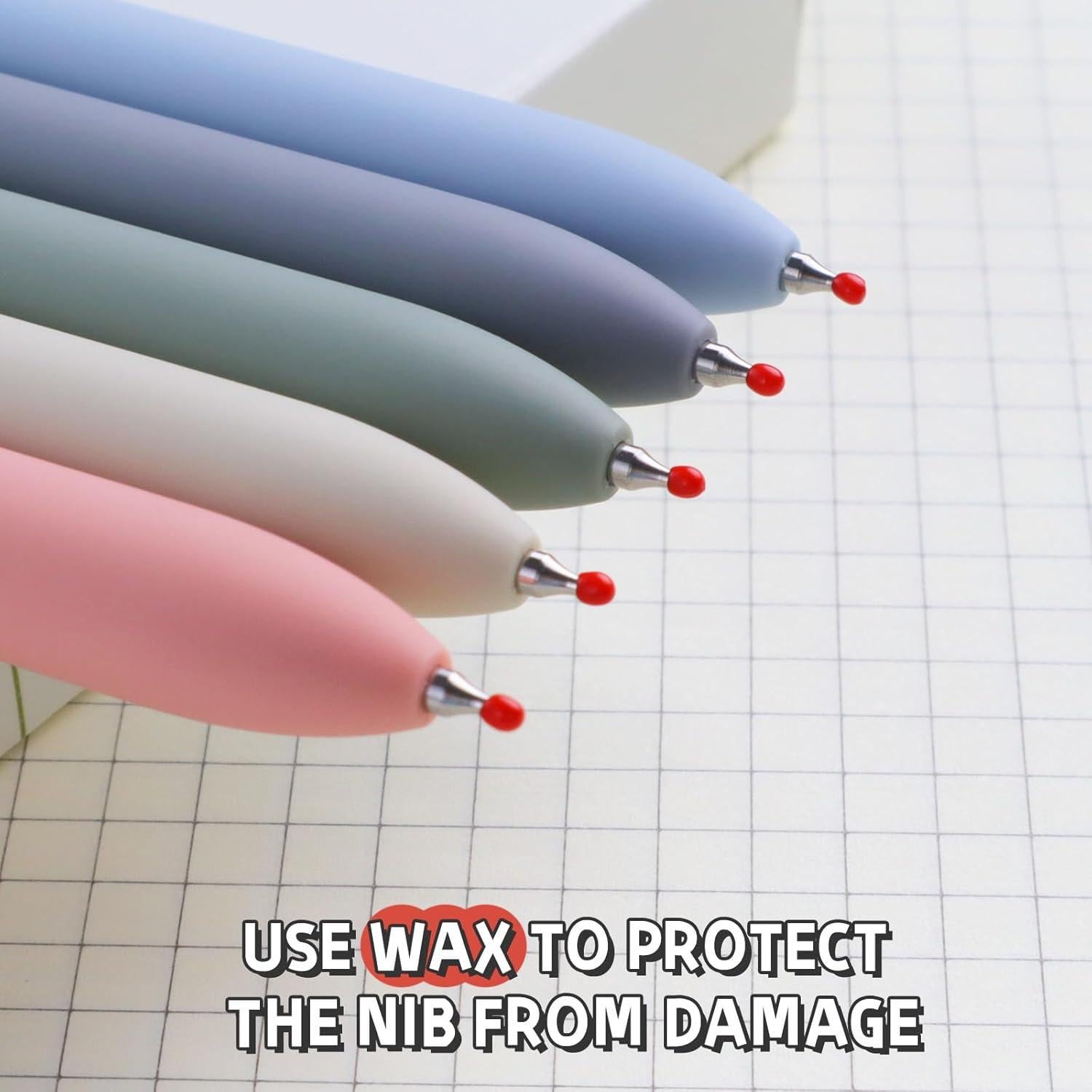 Bolígrafos de Gel UIXJODO 5 Pcs 0.5mm Tinta Negra Suave