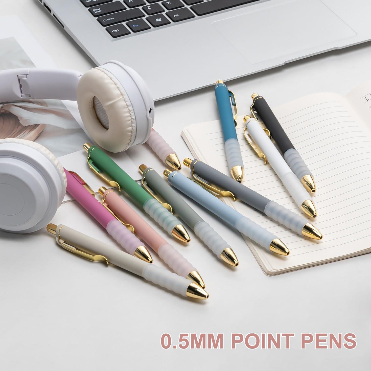 Bolígrafos de Gel Linbsunne 0.5mm Tinta Negra Retráctil 12 Unidades