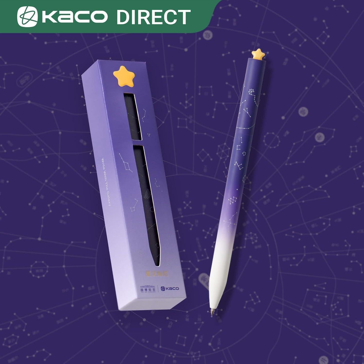 Bolígrafos Kaco FIRST Tinta Gel 0.5mm Paquete de 2 Púrpura