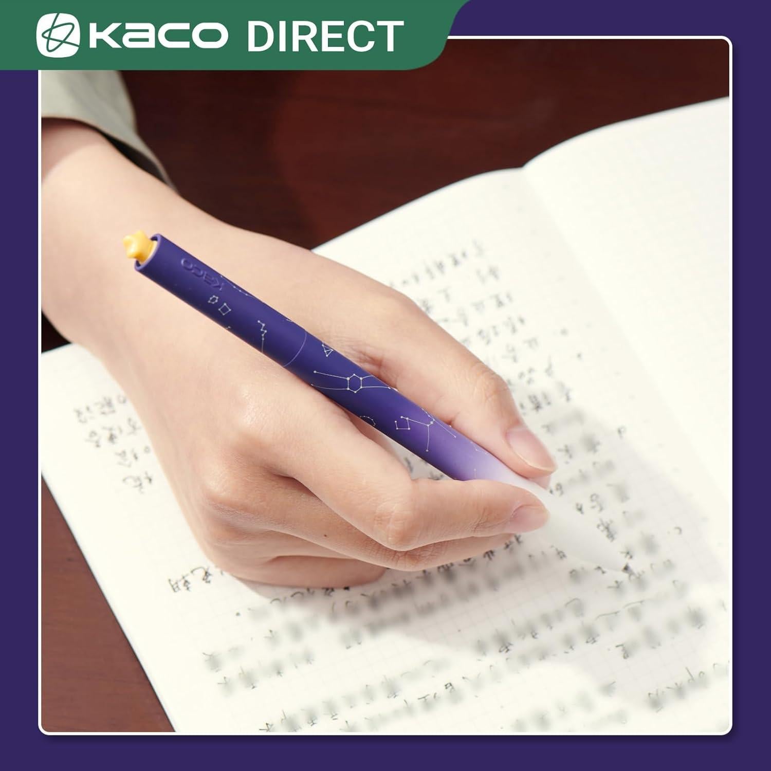 Bolígrafos Kaco FIRST Tinta Gel 0.5mm Paquete de 2 Púrpura