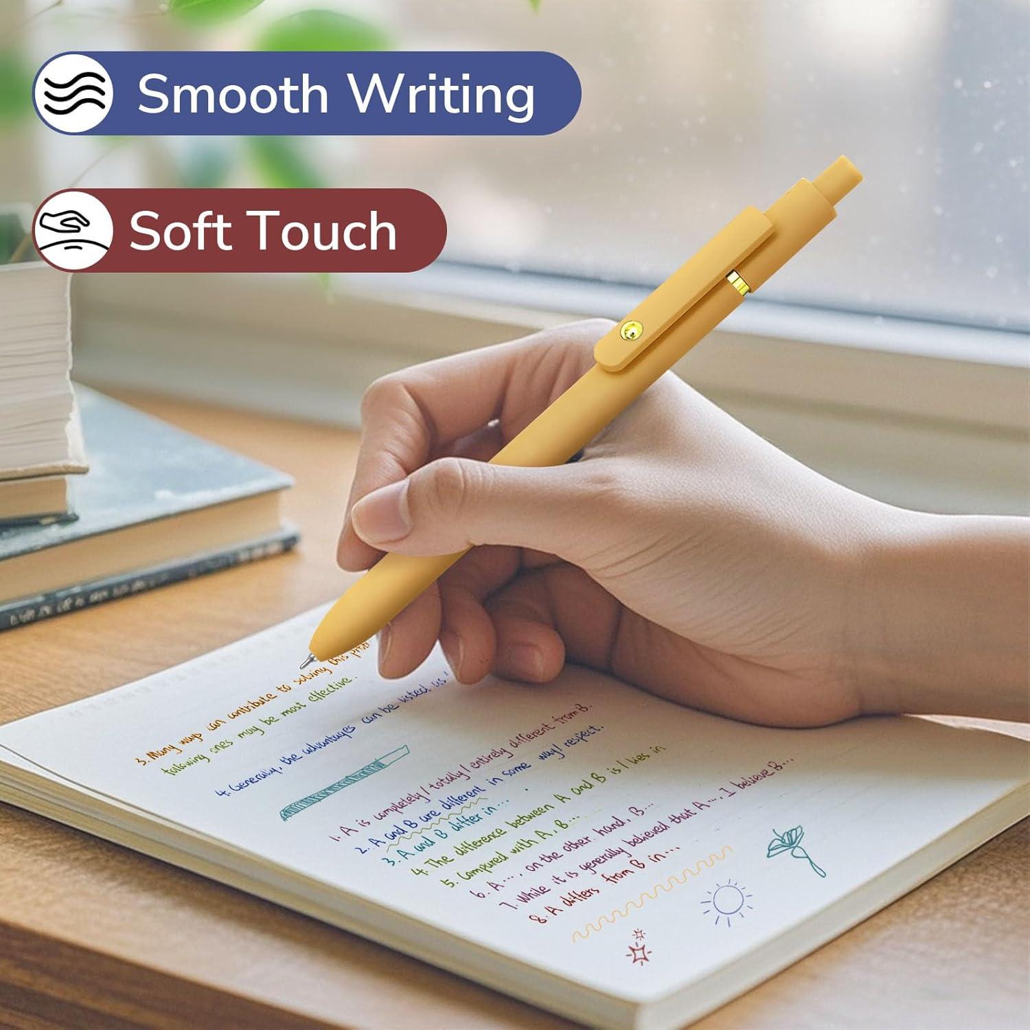 Bolígrafos de Gel UIXJODO 6 Pcs Dorado Vintage 0.5mm