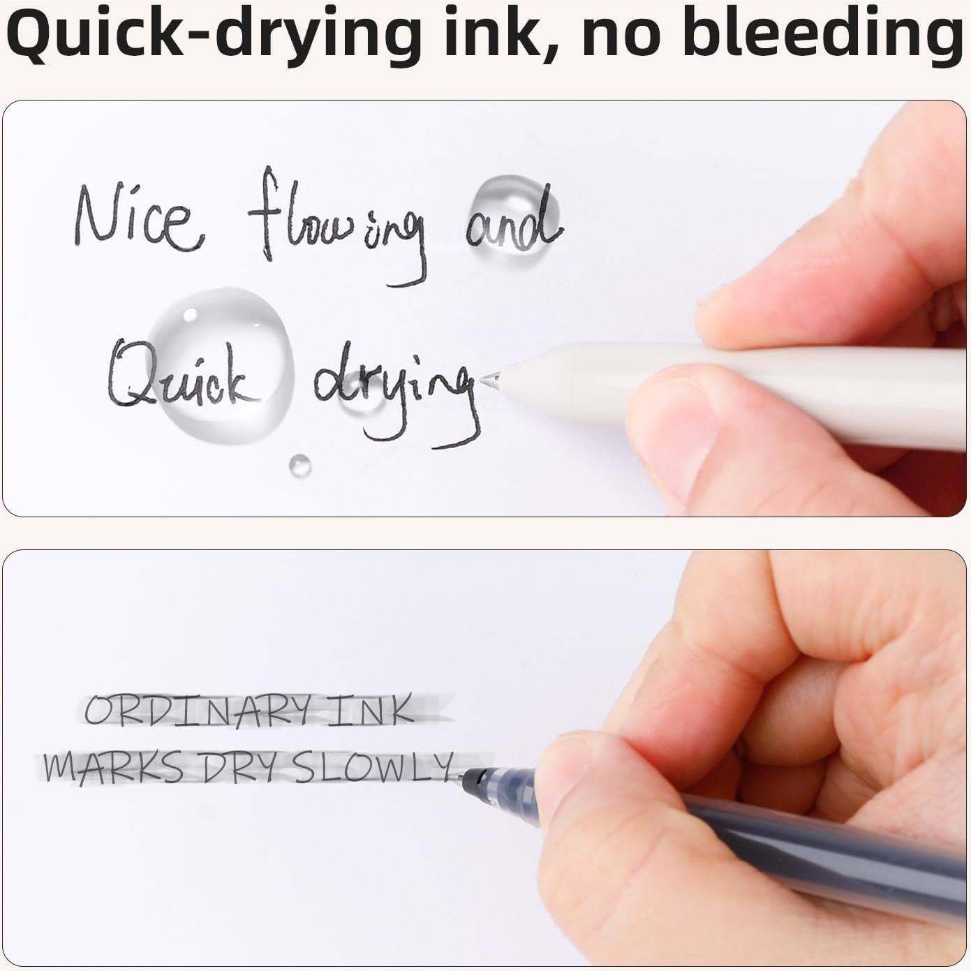 Bolígrafos de Gel NUSIGN 0.5mm Retráctil Tinta Negra 5 Pcs