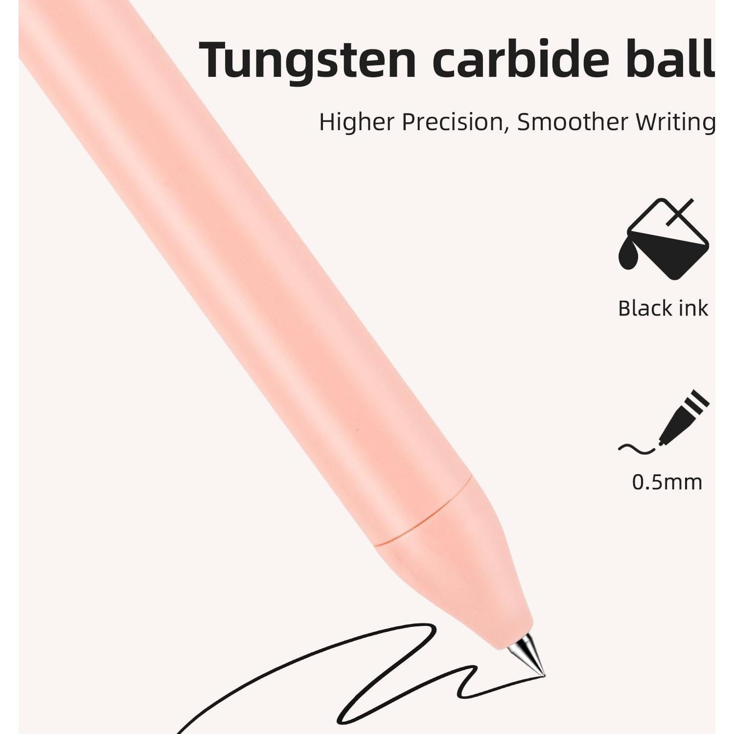 Bolígrafos de Gel NUSIGN 0.5mm Retráctil Tinta Negra 5 Pcs