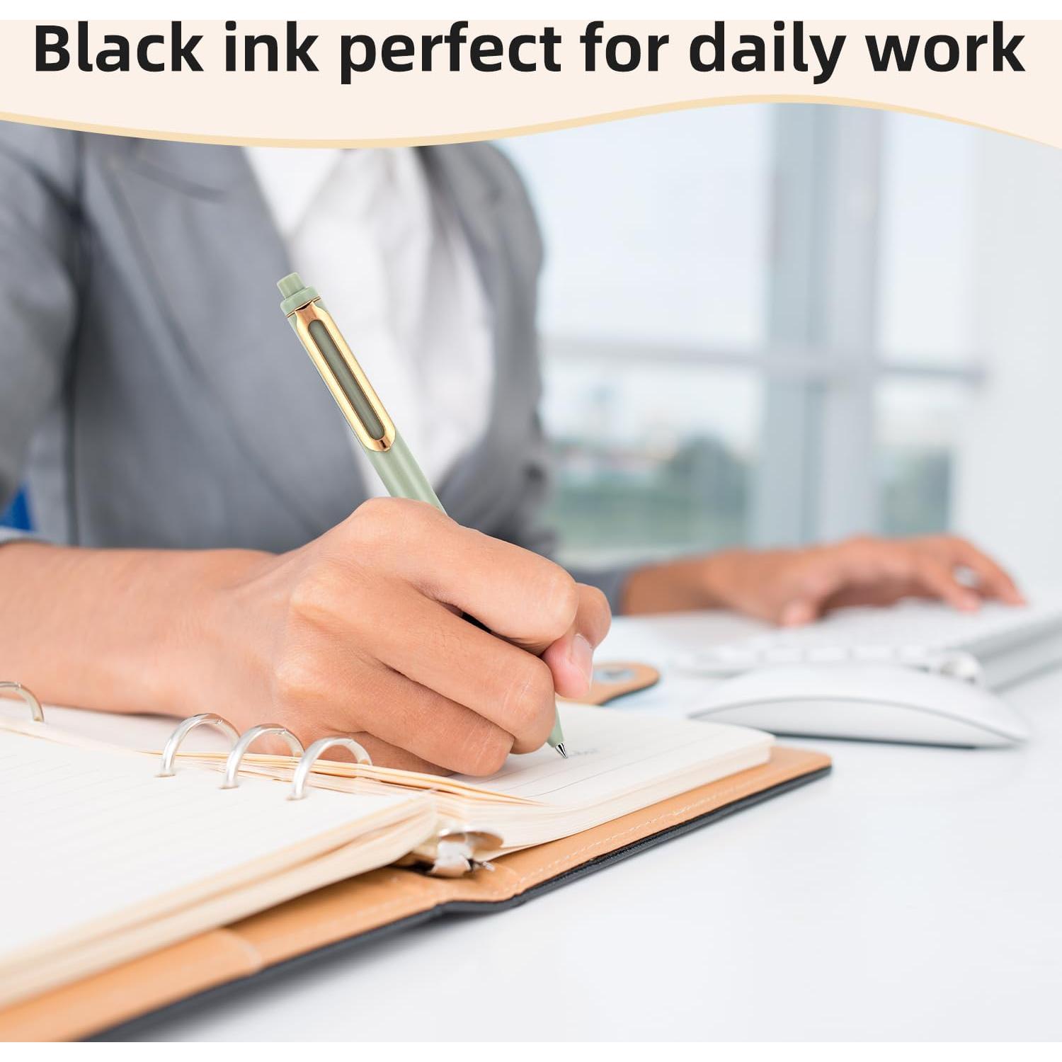 Bolígrafos de Gel NUSIGN 0.5mm Retráctil Tinta Negra 5 Pcs