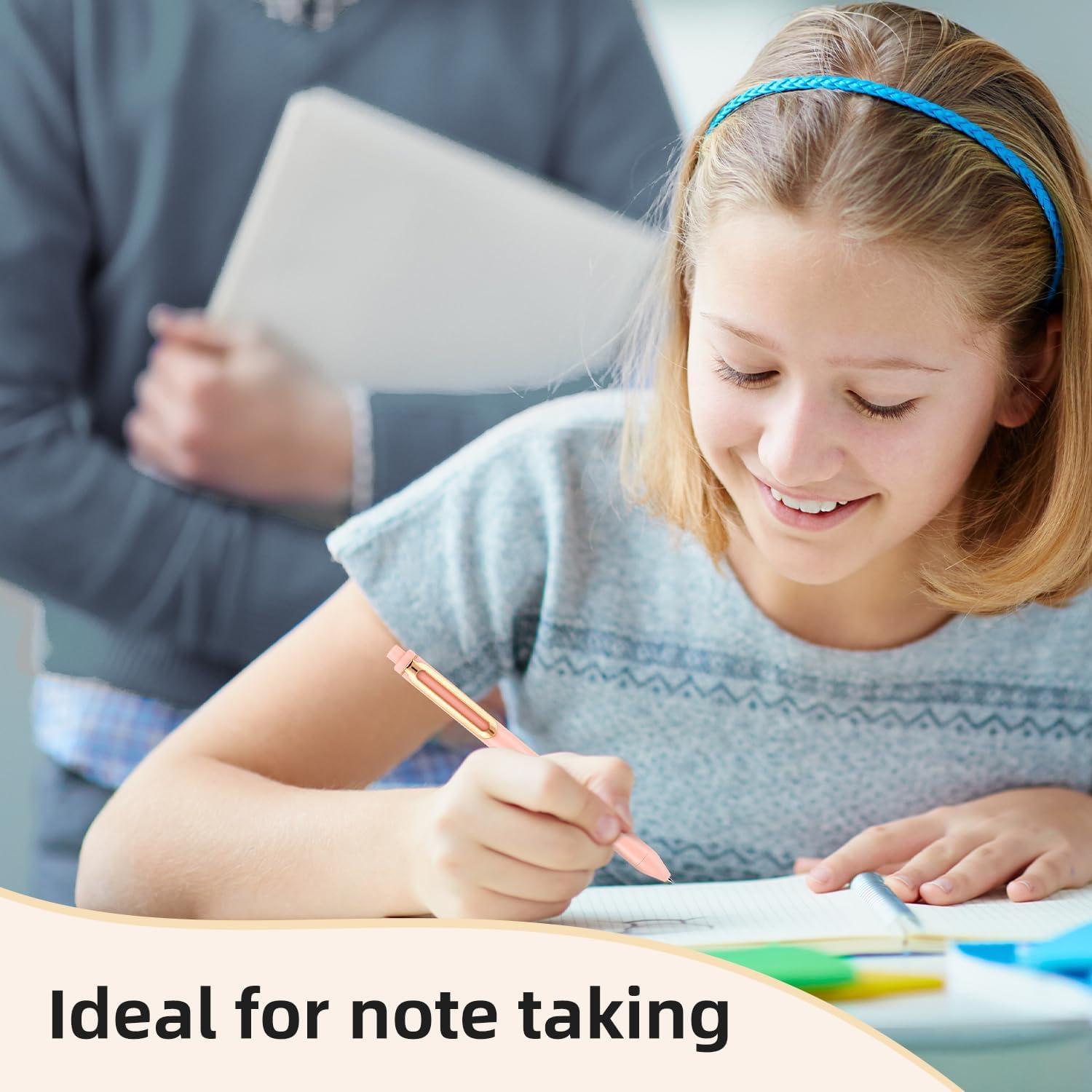 Bolígrafos de Gel NUSIGN 0.5mm Retráctil Tinta Negra 5 Pcs