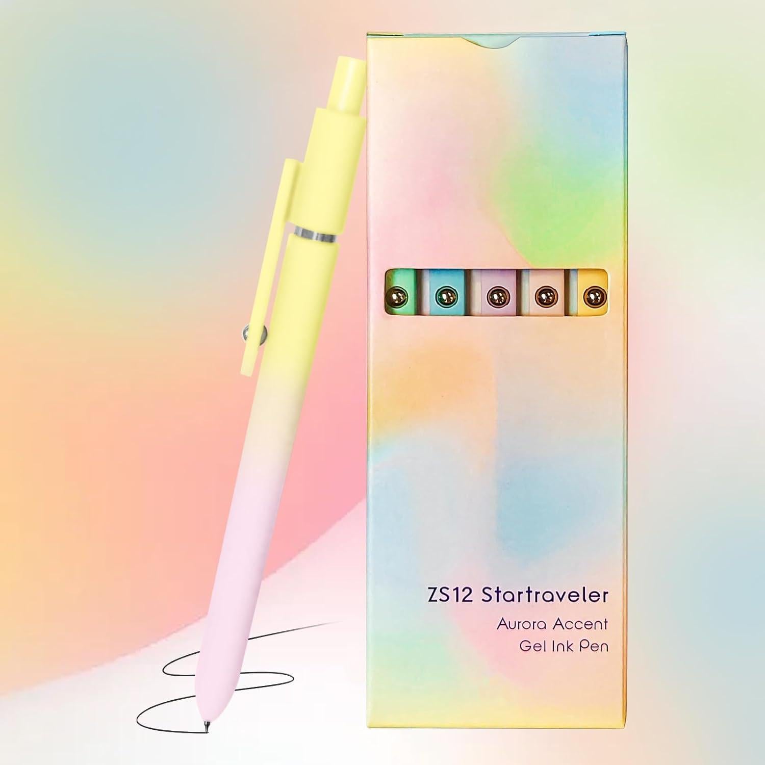 Bolígrafos de Gel YOXMJDB 0.7mm Tinta Negra Suave 5 Pcs