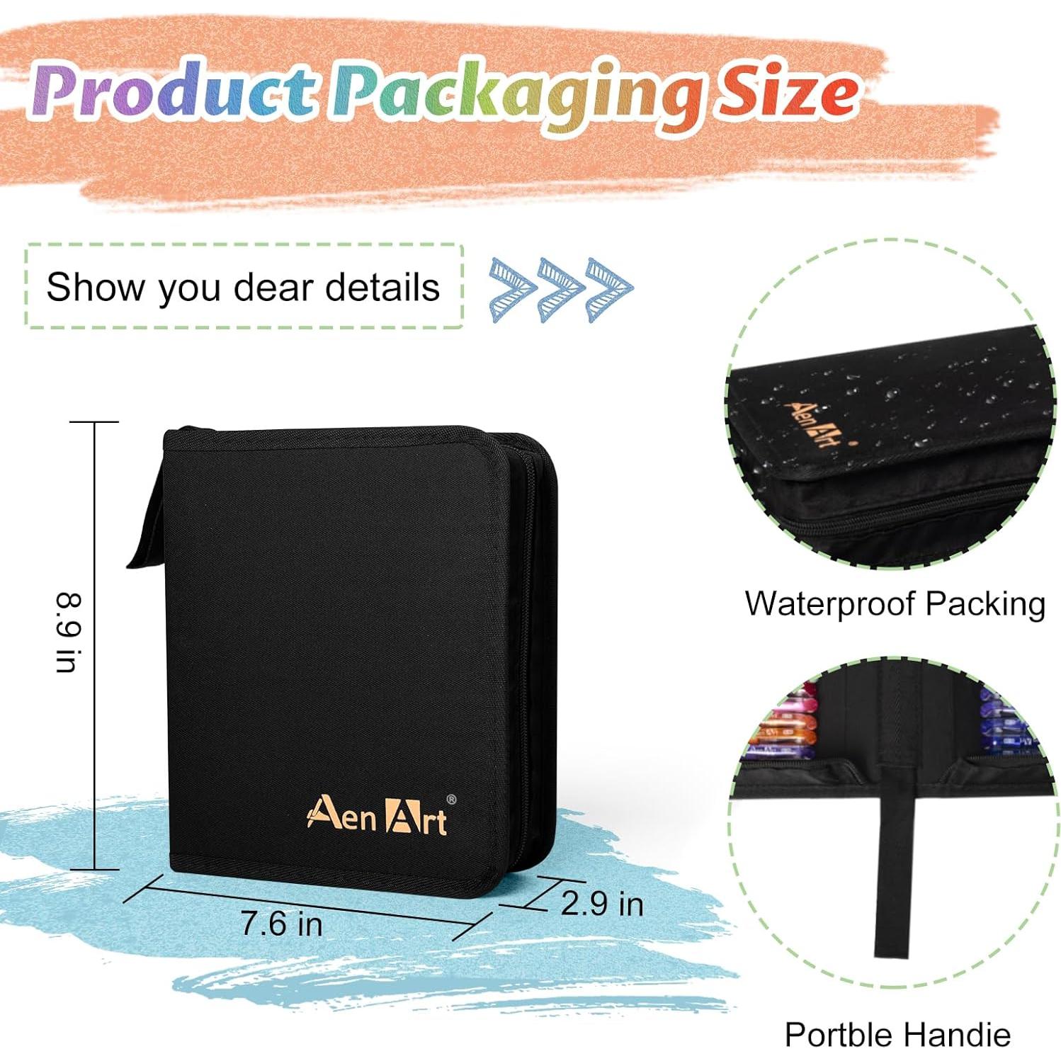 Set de 100 Bolígrafos de Gel Brillantes Aen Art con Estuche