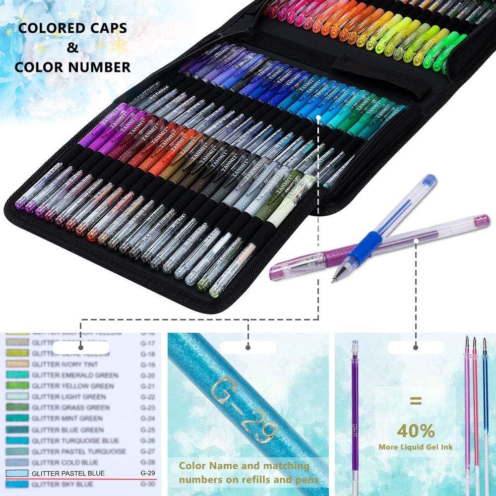 Bolígrafos de Gel Brillantes TANMIT, 160 Piezas Multicolor
