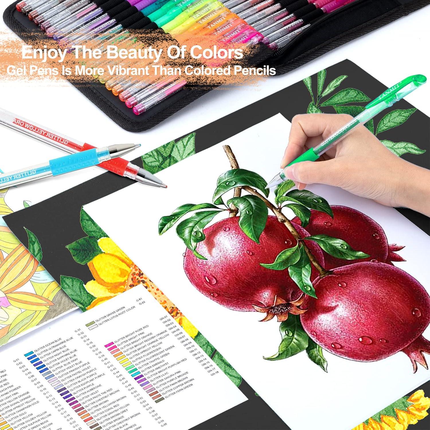 Bolígrafos de Gel Brillantes TANMIT, 160 Piezas Multicolor