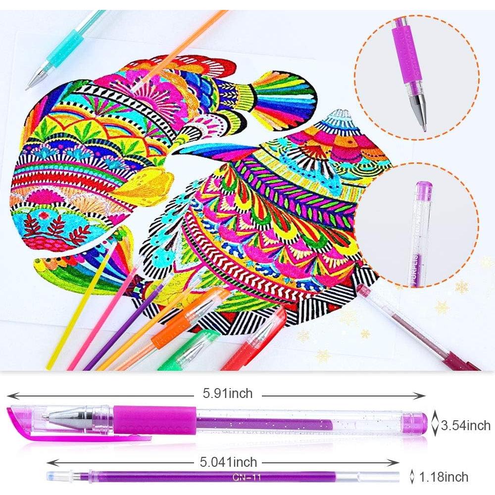 Bolígrafos de Gel Brillantes TANMIT, 160 Piezas Multicolor