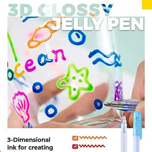 Lápices de Gel 3D FAMOORE - Paquete de 12 Colores Brillantes