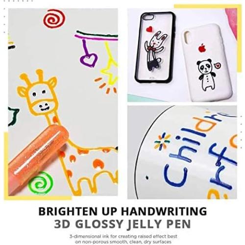 Lápices de Gel 3D FAMOORE - Paquete de 12 Colores Brillantes