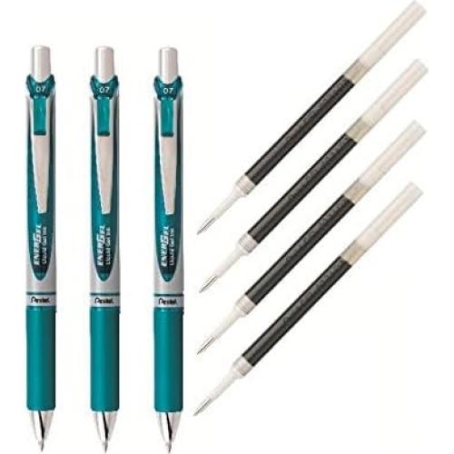 Conjunto de bolígrafos de gel Pentel EnerGel Deluxe RTX 0.7mm - 3 piezas