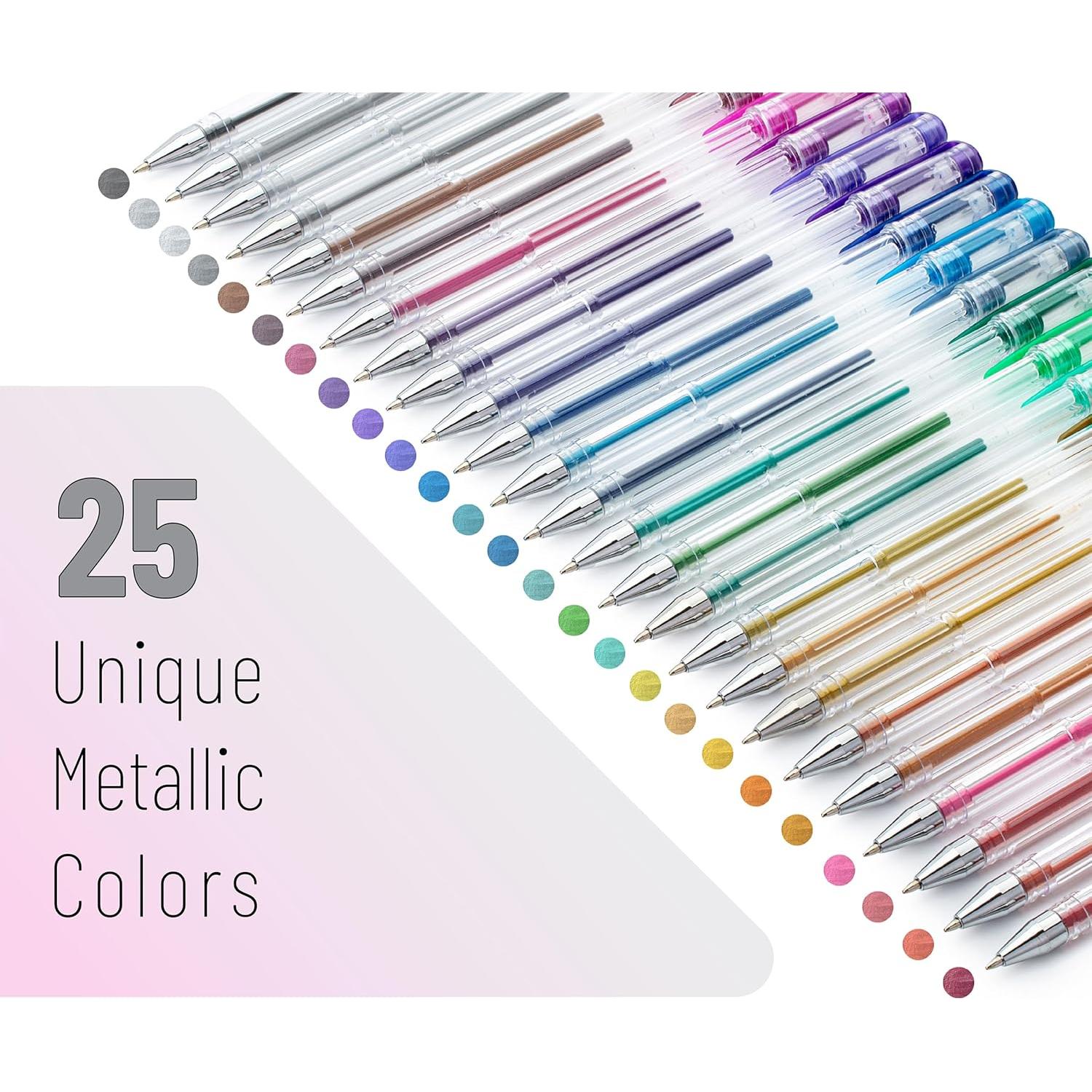 Bolígrafos de Gel Metálicos Mr. Pen - 25 Colores Únicos