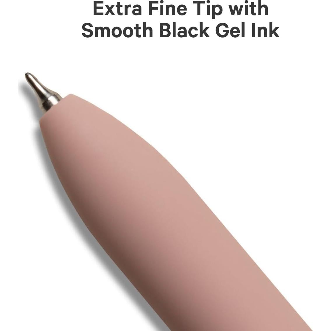 Bolígrafos Pastel Alabaster Co. - Tinta Negra Suave, 5 Pzas