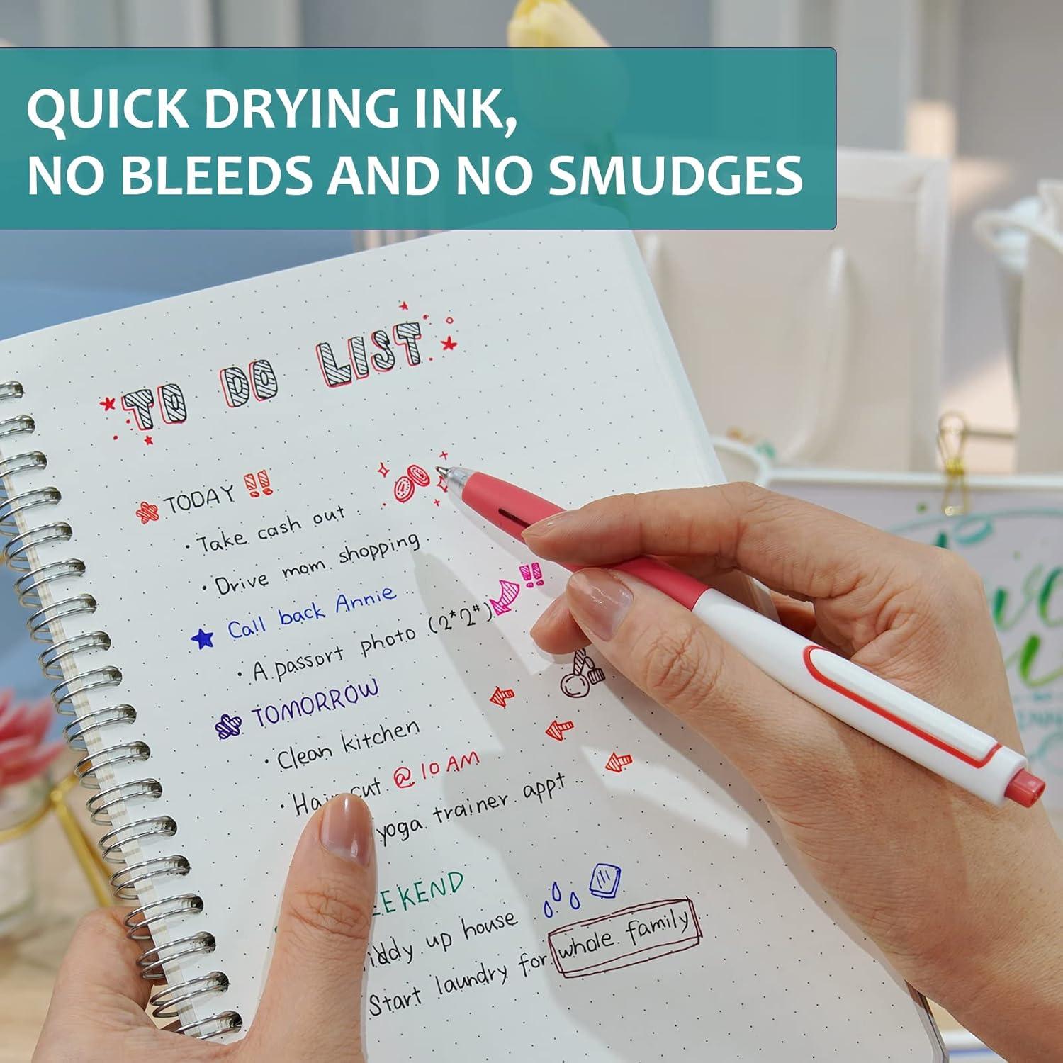 Bolígrafos de Gel Retráctiles WRITECH Multicolor 0.5mm Set 8ct