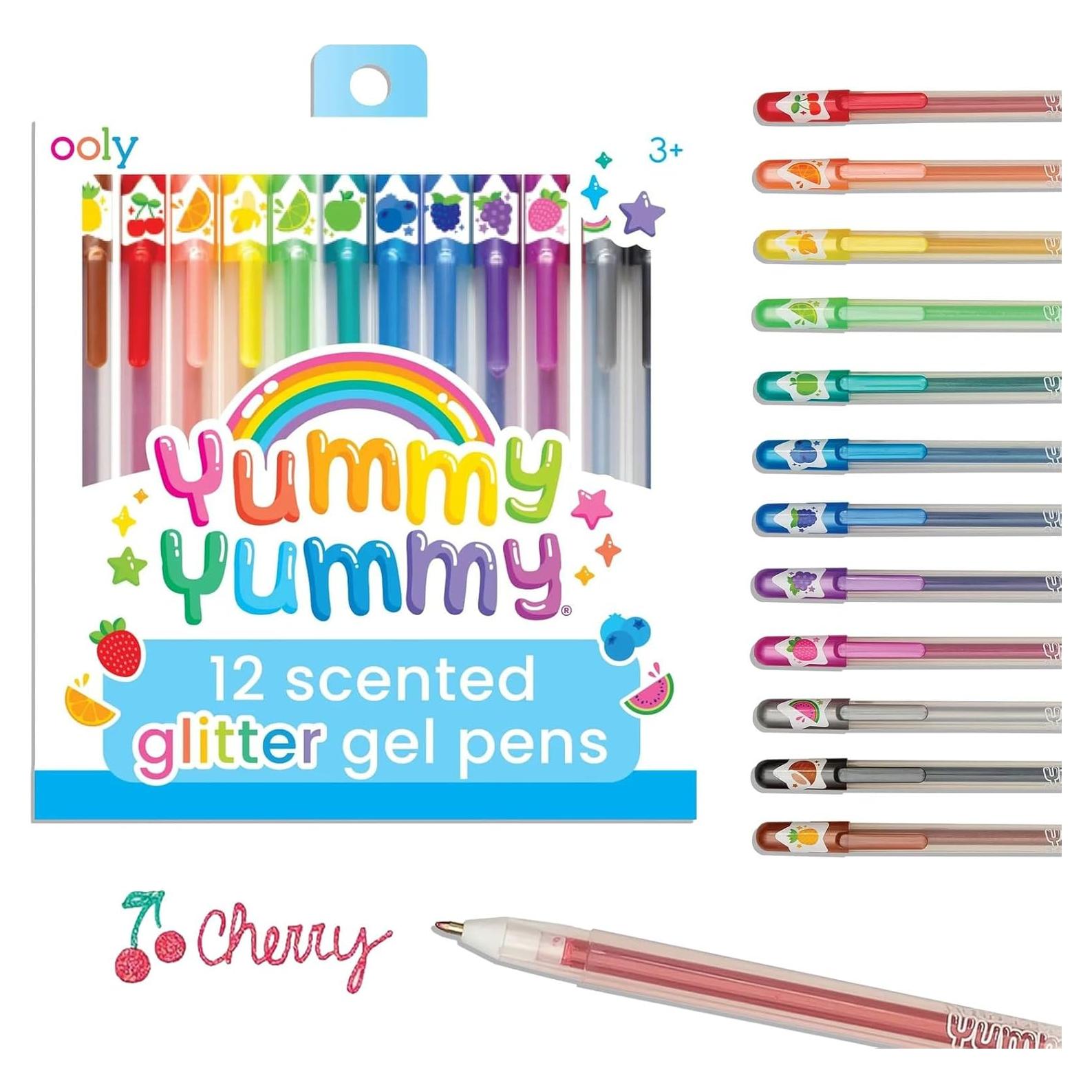 Set de 12 Bolígrafos de Gel Brillantes Ooly Aromatizados 1mm