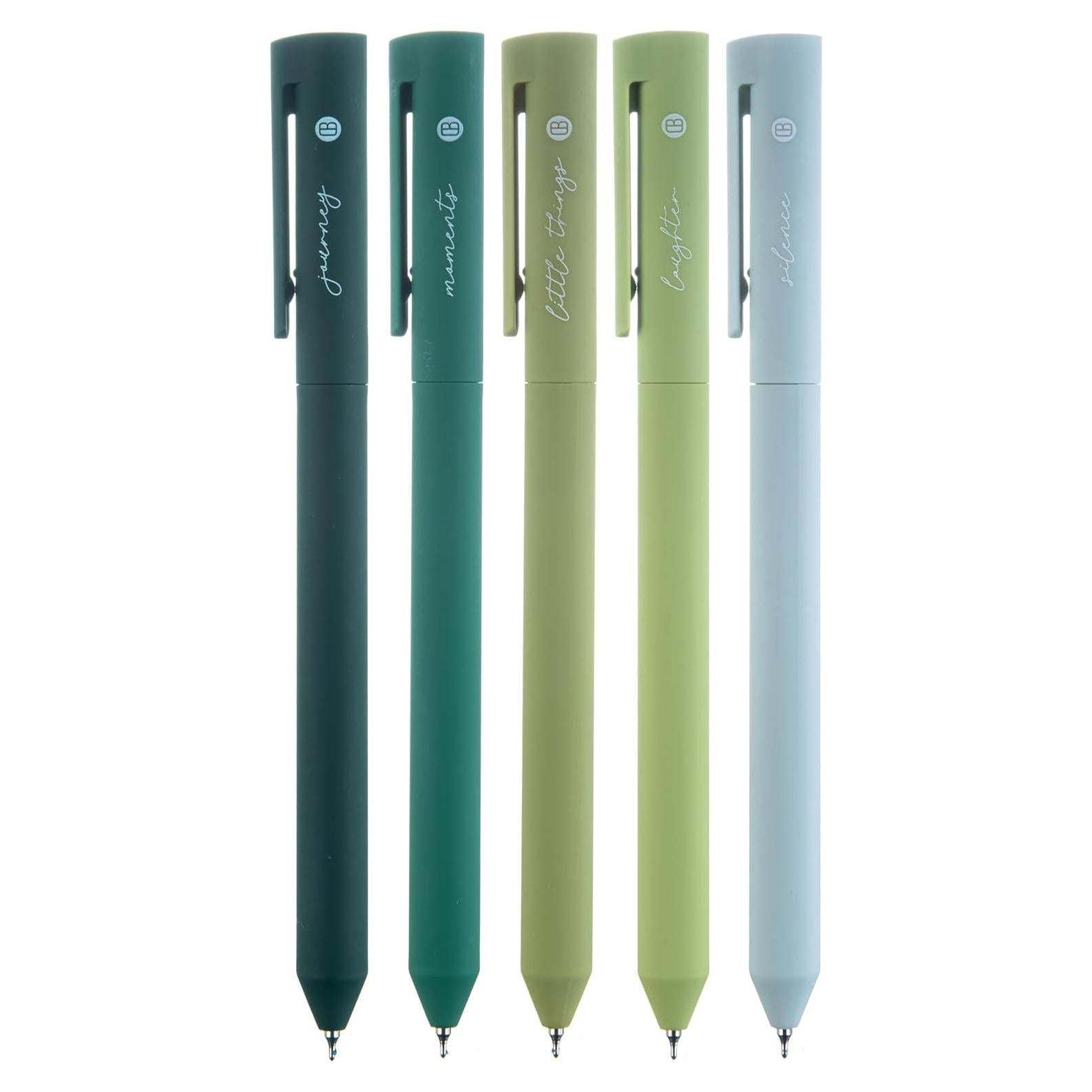 Bolígrafos de Tinta Gel DiverseBee 0.5mm Set de 5 Verde