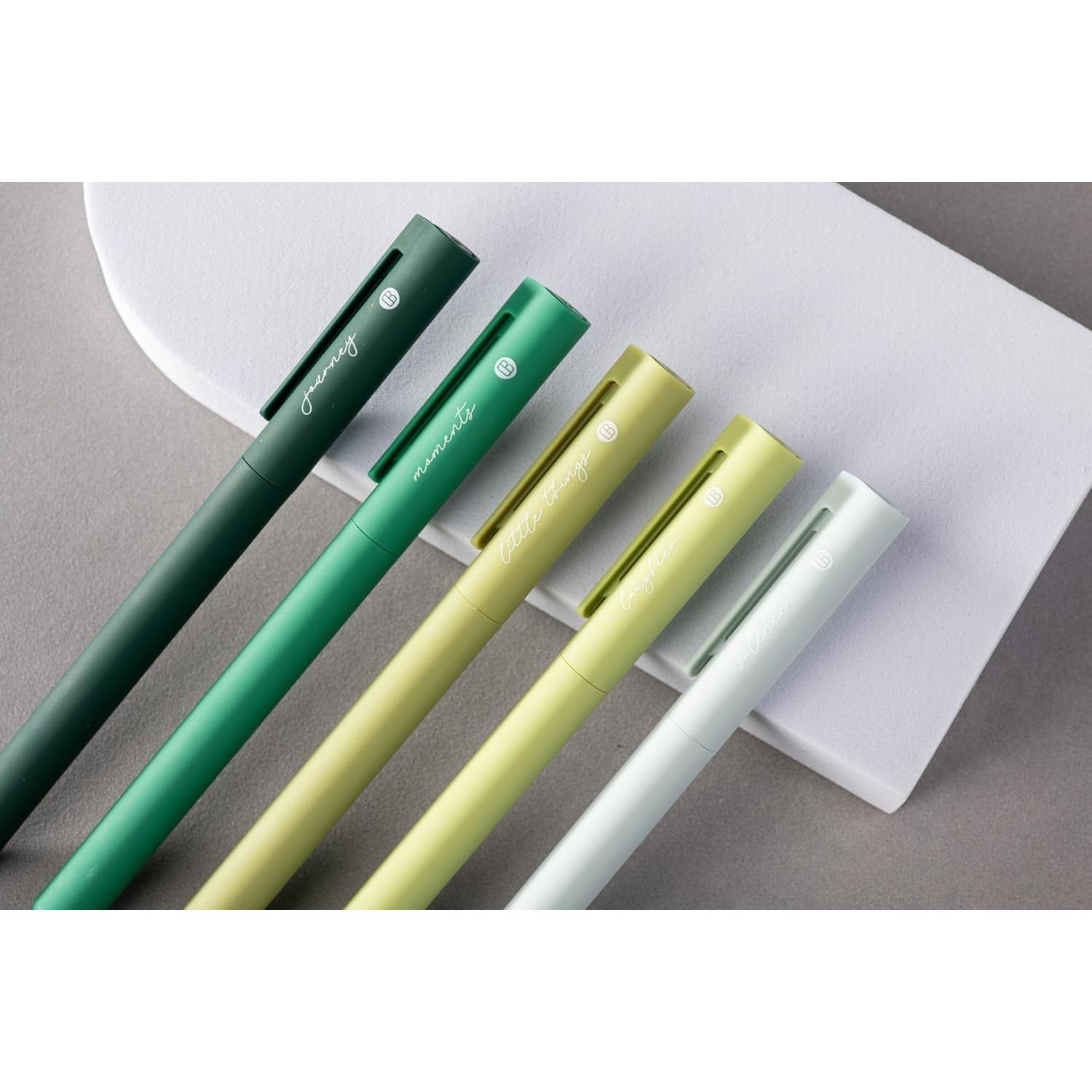 Bolígrafos de Tinta Gel DiverseBee 0.5mm Set de 5 Verde