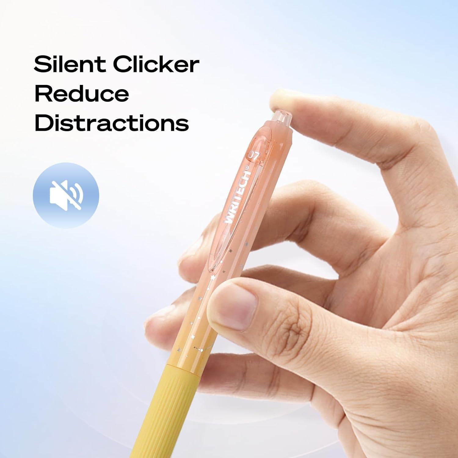 Bolígrafos de Gel WRITECH 0.7mm Retráctiles Multicolor 6ct