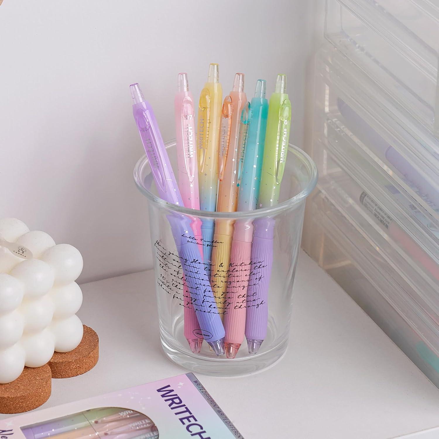 Bolígrafos de Gel WRITECH 0.7mm Retráctiles Multicolor 6ct