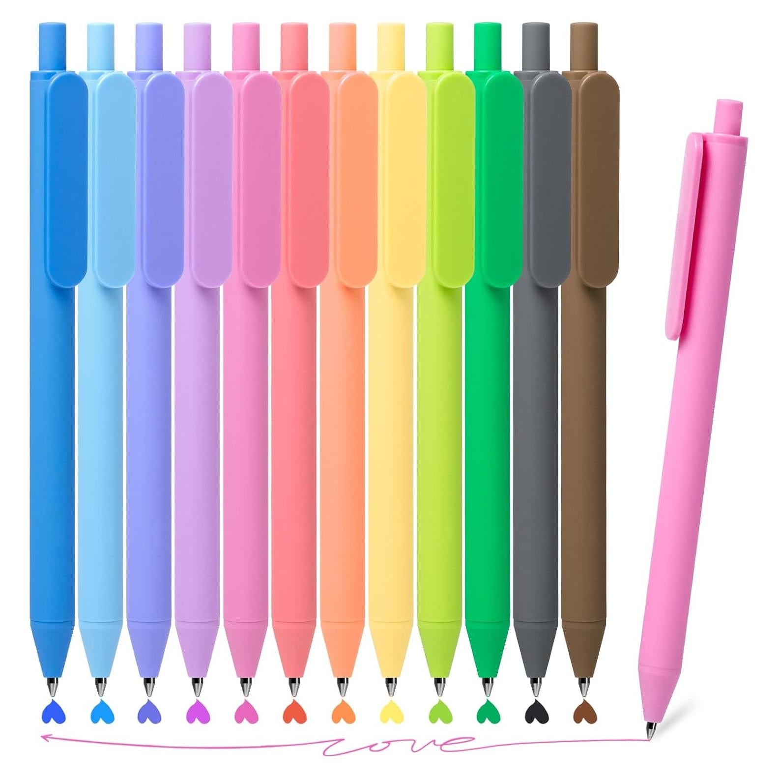 Bolígrafos de Gel Retráctiles Drawdart 12 Colores 0.7mm