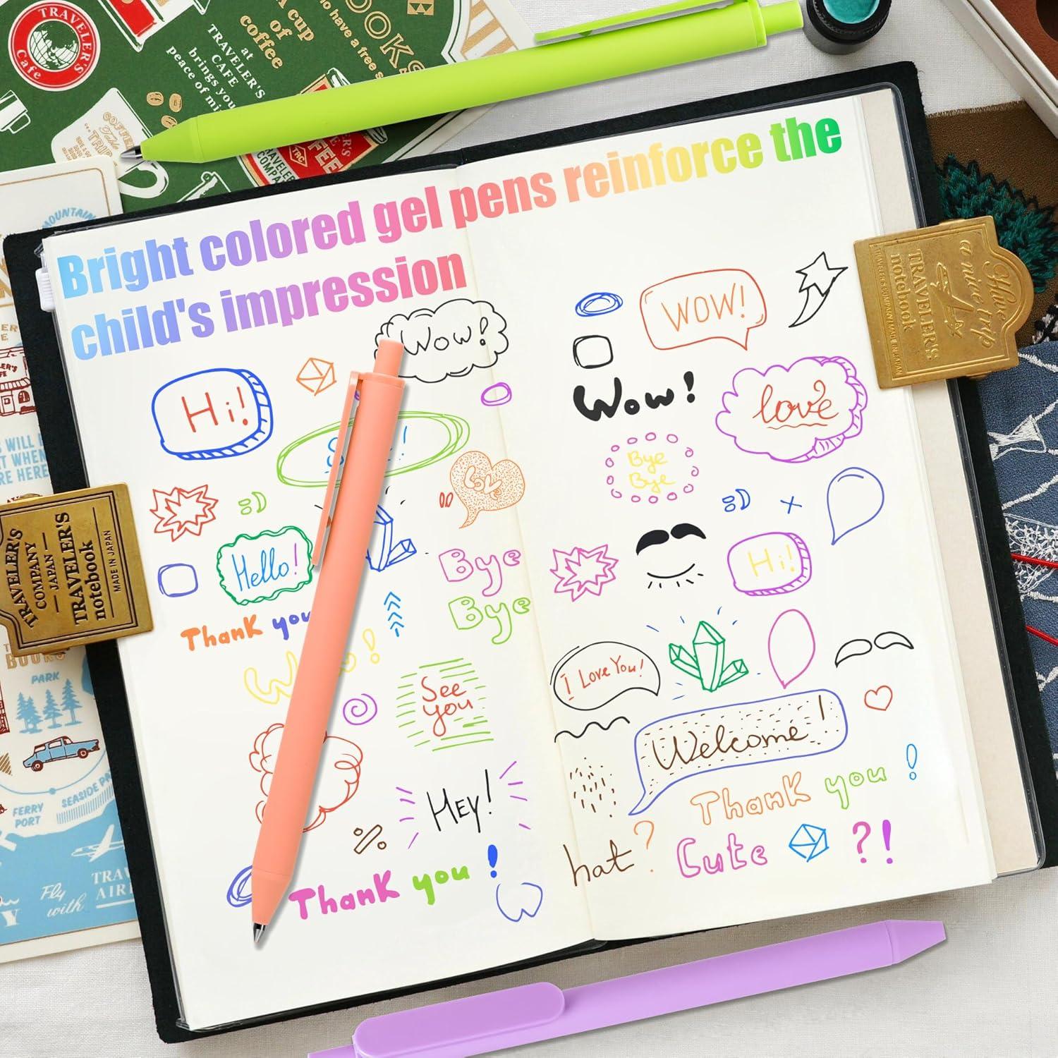 Bolígrafos de Gel Retráctiles Drawdart 12 Colores 0.7mm