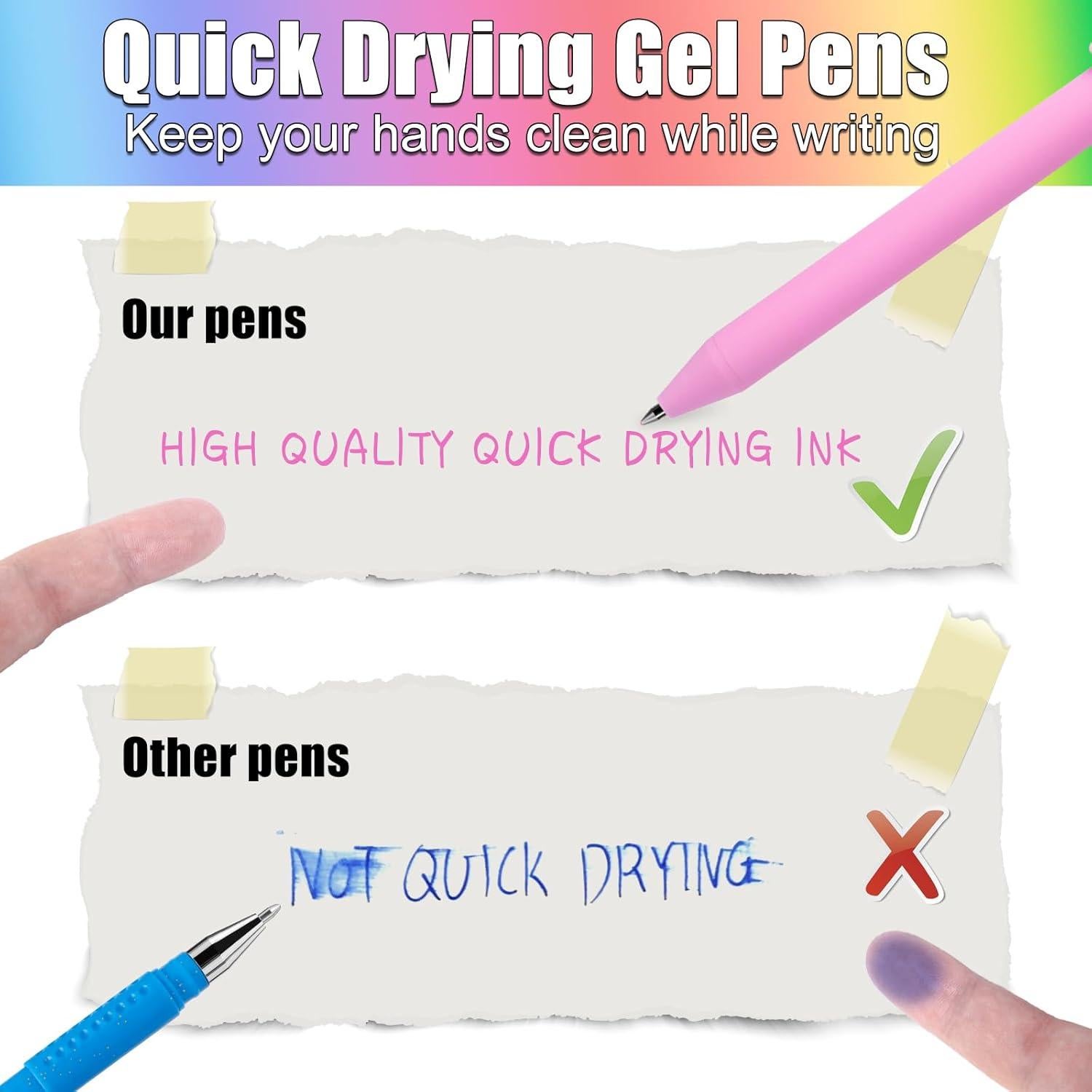 Bolígrafos de Gel Retráctiles Drawdart 12 Colores 0.7mm