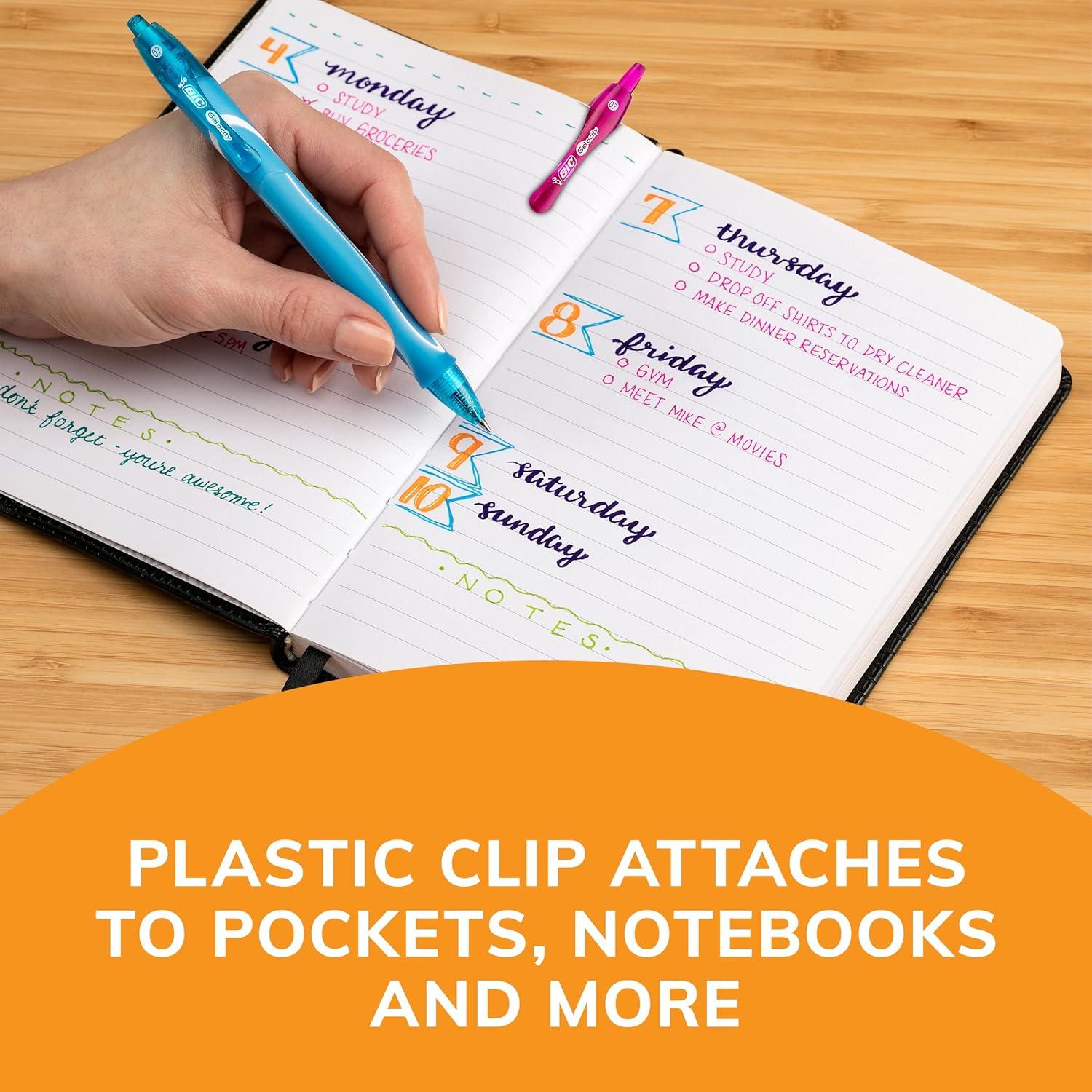 Set de 8 Bolígrafos de Gel BIC Gelocity Quick Dry 0.7mm