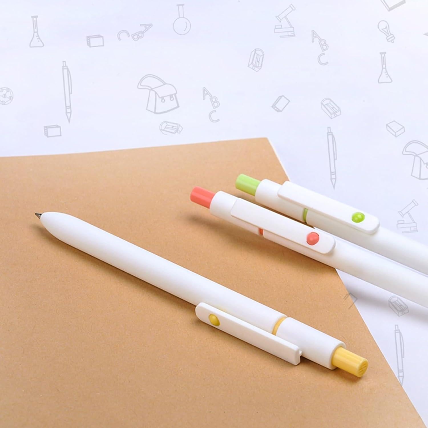 Juego de bolígrafos de gel MengRan 0.5mm tinta negra 5 piezas