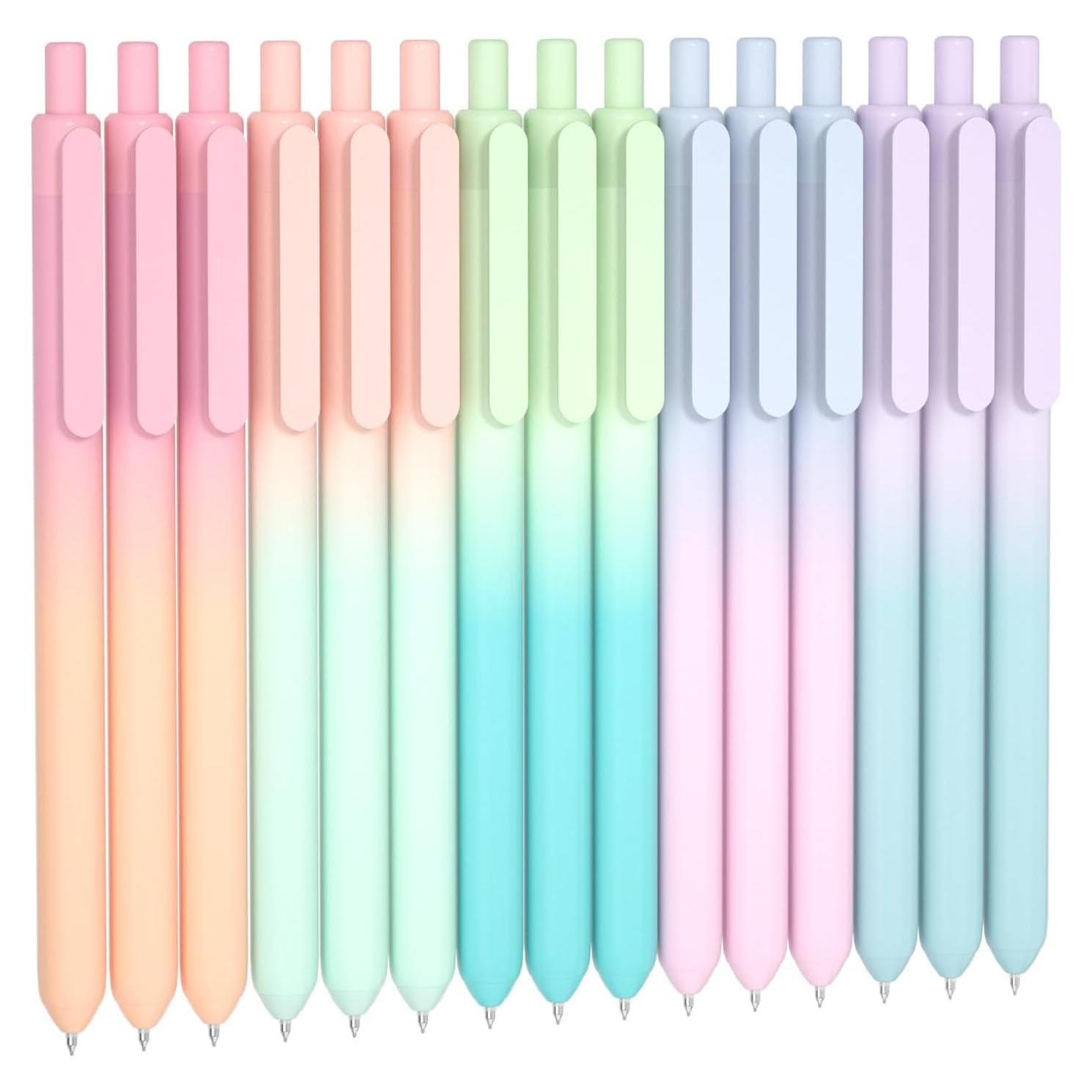 Bolígrafos de Gel Retráctiles Shuttle Art 15 Piezas Tinta Negra 0.5mm