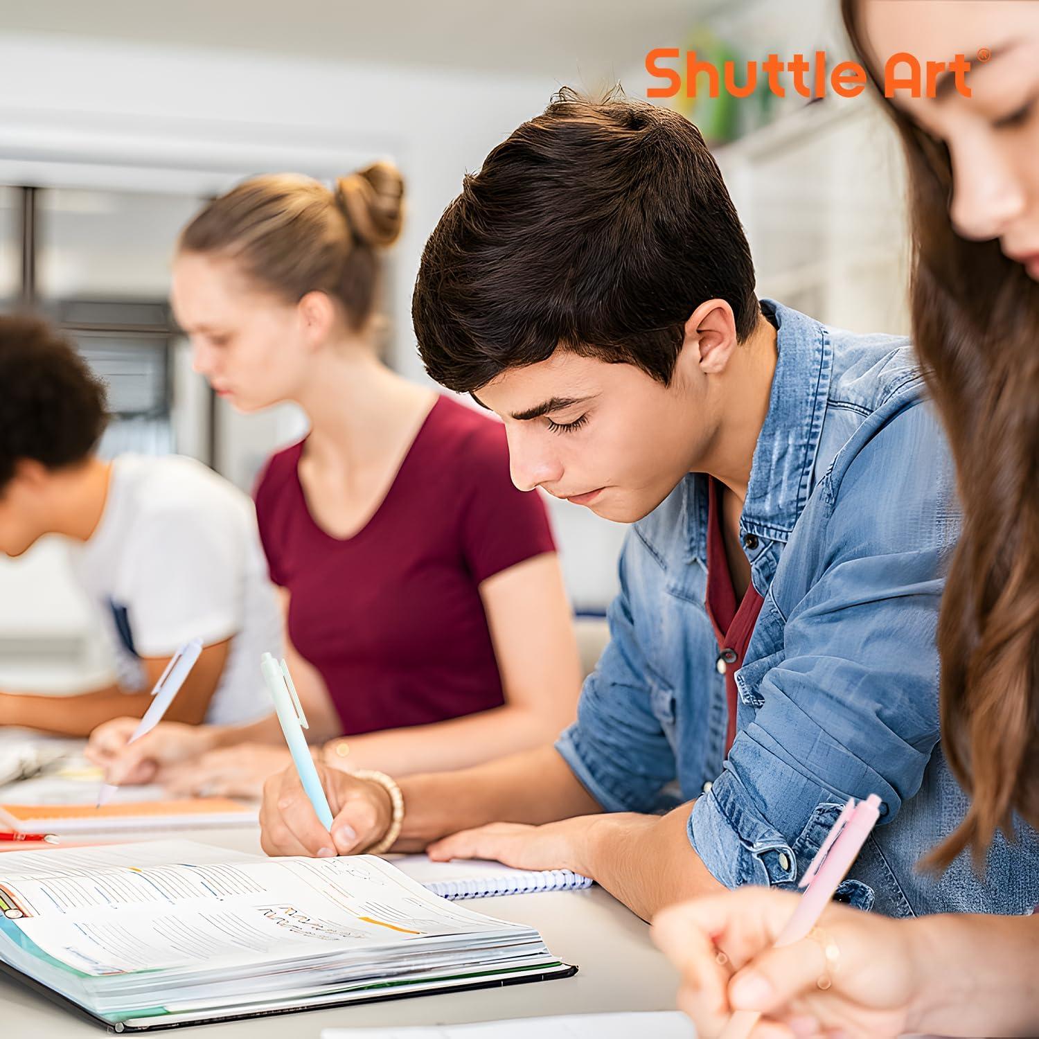 Bolígrafos de Gel Retráctiles Shuttle Art 15 Piezas Tinta Negra 0.5mm