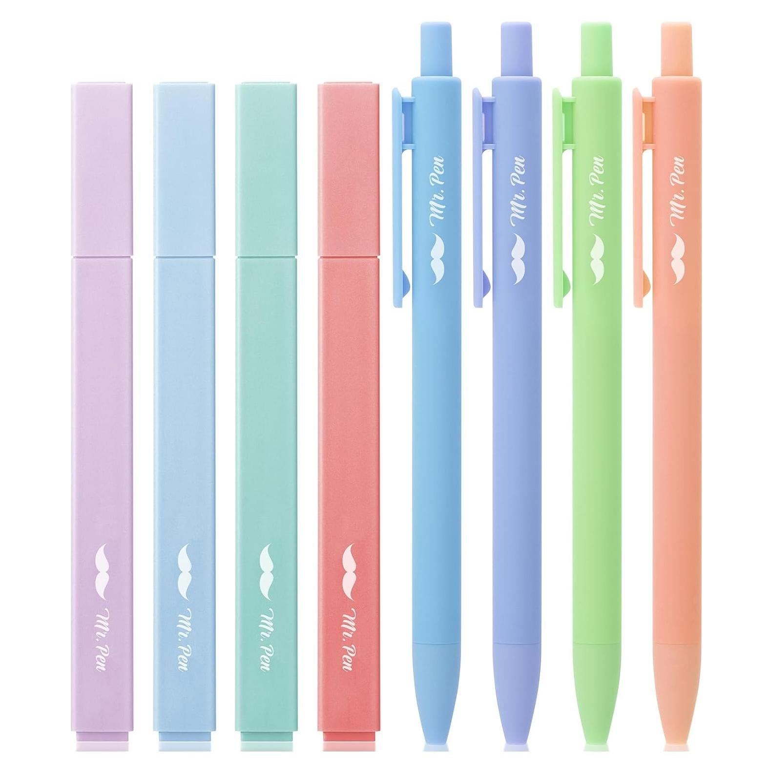 Mr. Pen - Set de 8 Marcadores y Bolígrafos de Gel Coloridos