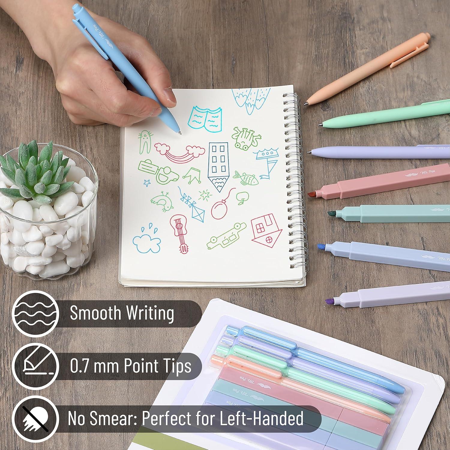 Mr. Pen - Set de 8 Marcadores y Bolígrafos de Gel Coloridos