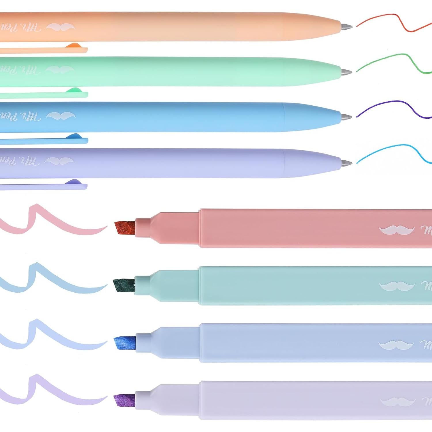 Mr. Pen - Set de 8 Marcadores y Bolígrafos de Gel Coloridos