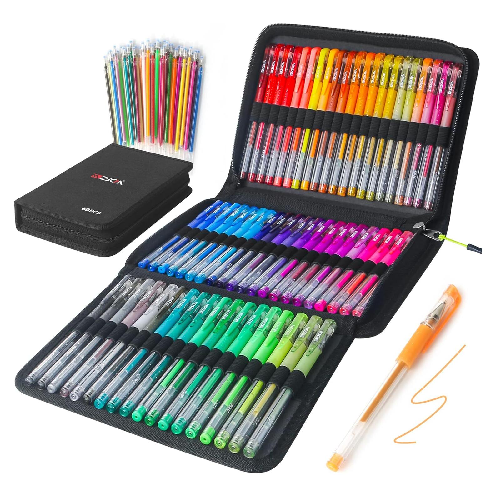 Conjunto de 60 Bolígrafos de Gel ZSCM con 60 Recargas