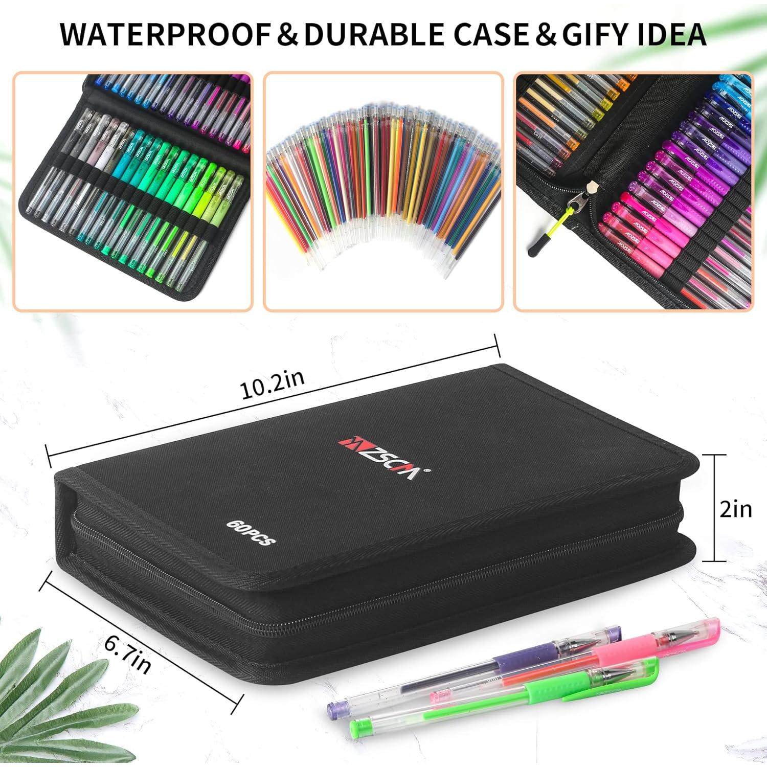 Conjunto de 60 Bolígrafos de Gel ZSCM con 60 Recargas