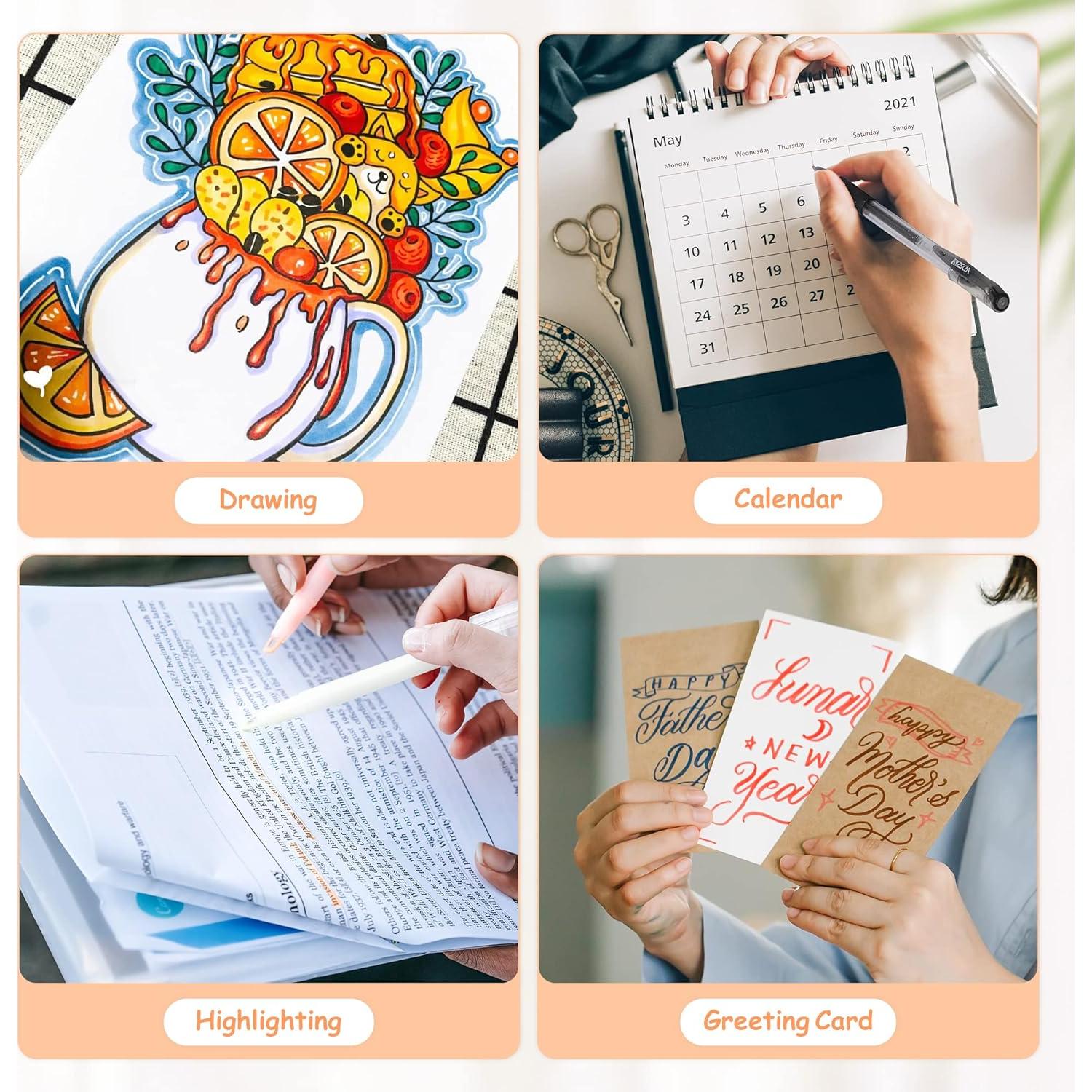 Conjunto de 60 Bolígrafos de Gel ZSCM con 60 Recargas