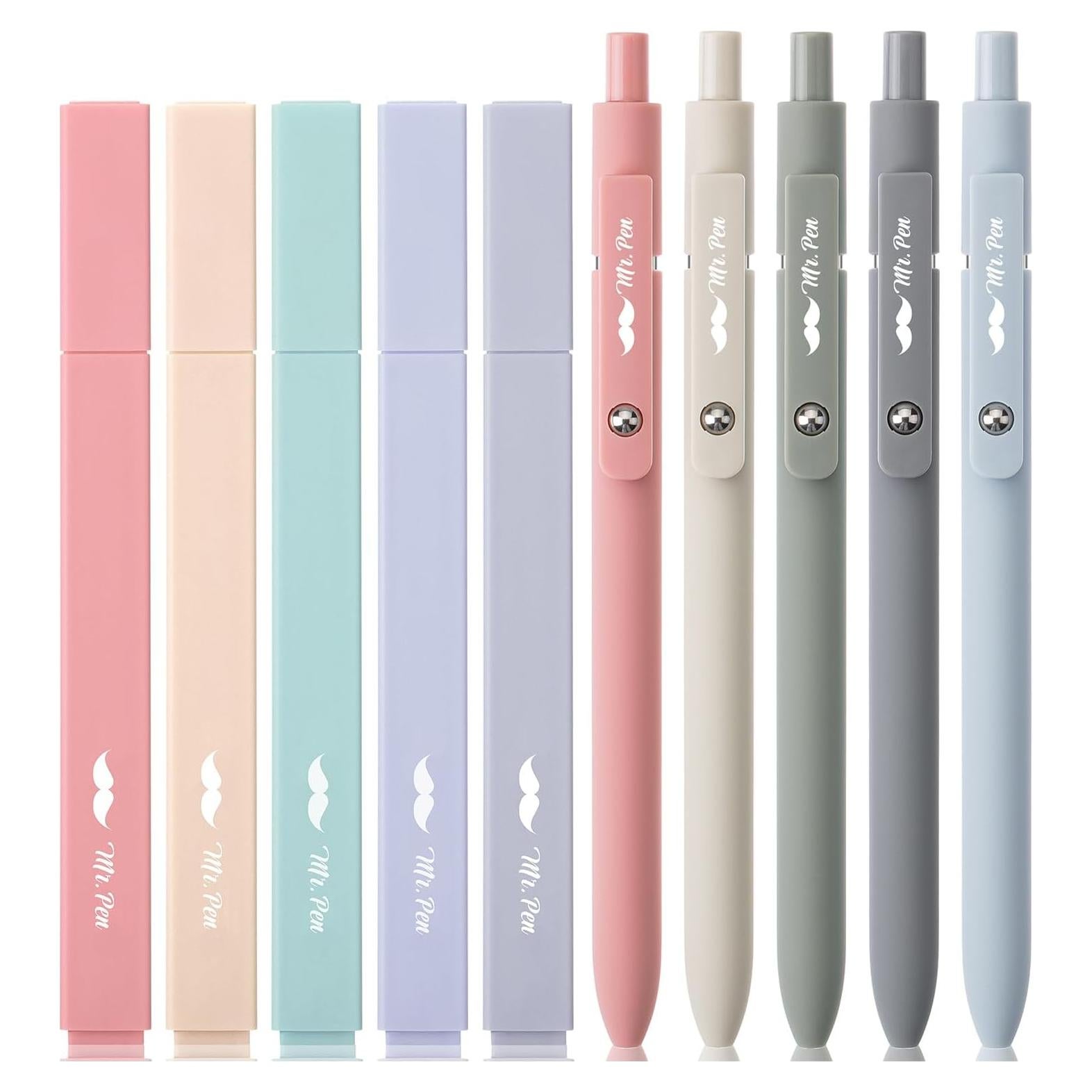 Bolígrafos y Marcadores Estéticos Mr. Pen - 10 Paquete Morandi
