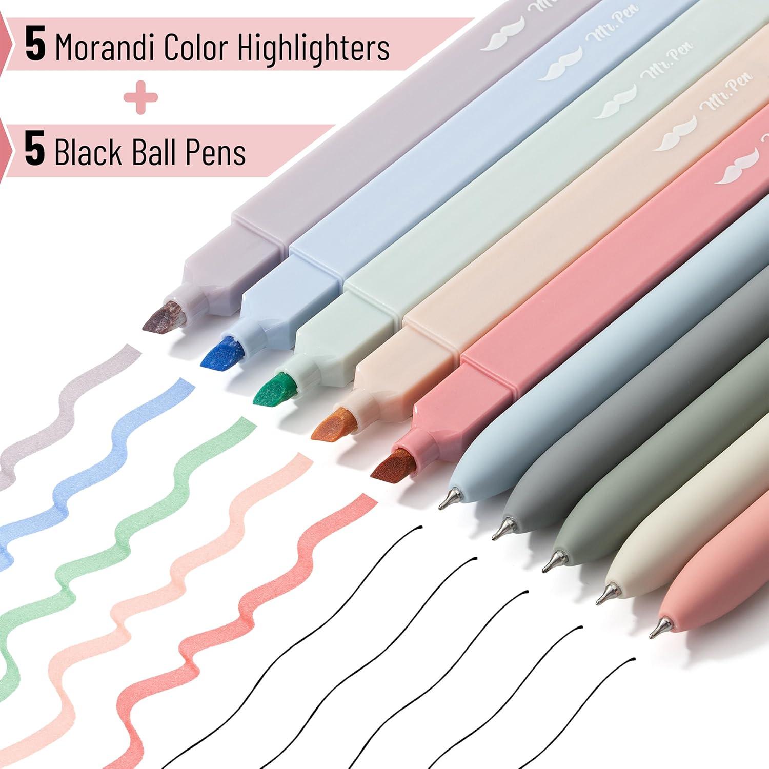 Bolígrafos y Marcadores Estéticos Mr. Pen - 10 Paquete Morandi