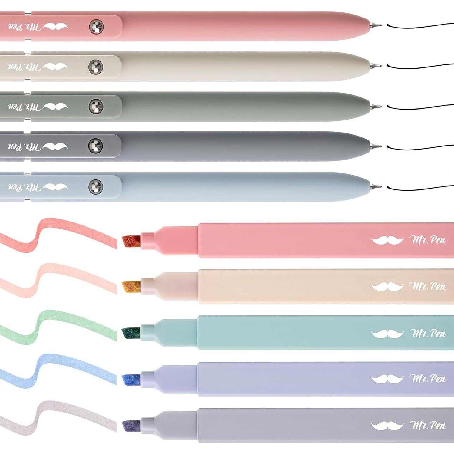 Bolígrafos y Marcadores Estéticos Mr. Pen - 10 Paquete Morandi