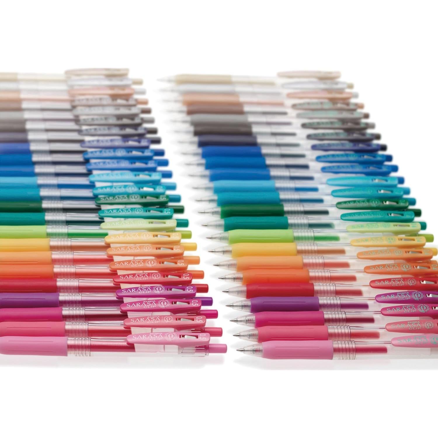 Bolígrafo de Gel Zebra Sarasa Push Clip 0.5 mm Set 10 Colores
