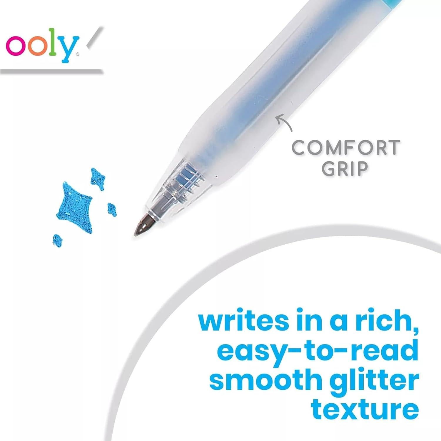 Set de 4 Bolígrafos de Gel Brillantes Ooly - Multicolor, 0.9mm