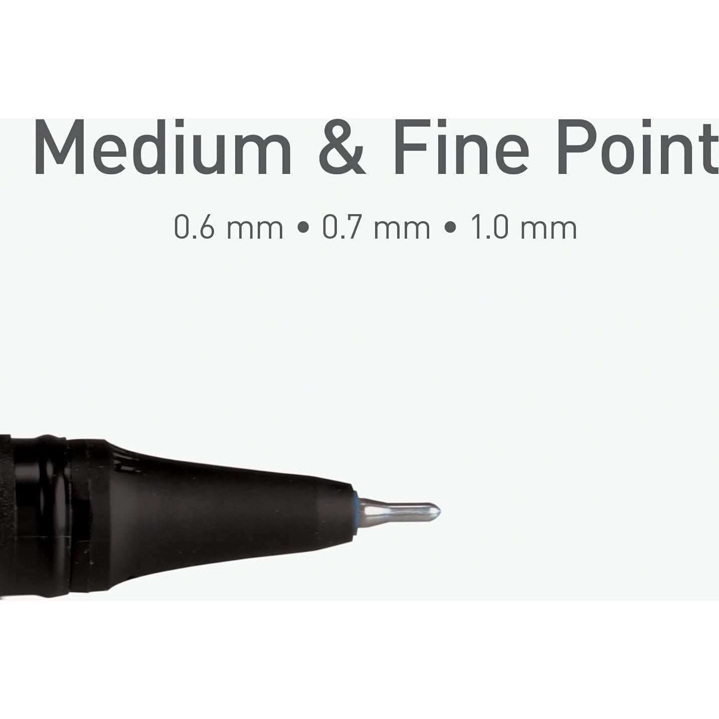 Bolígrafos de Gel Pentonic 24 Colores, Punta Fina y Media